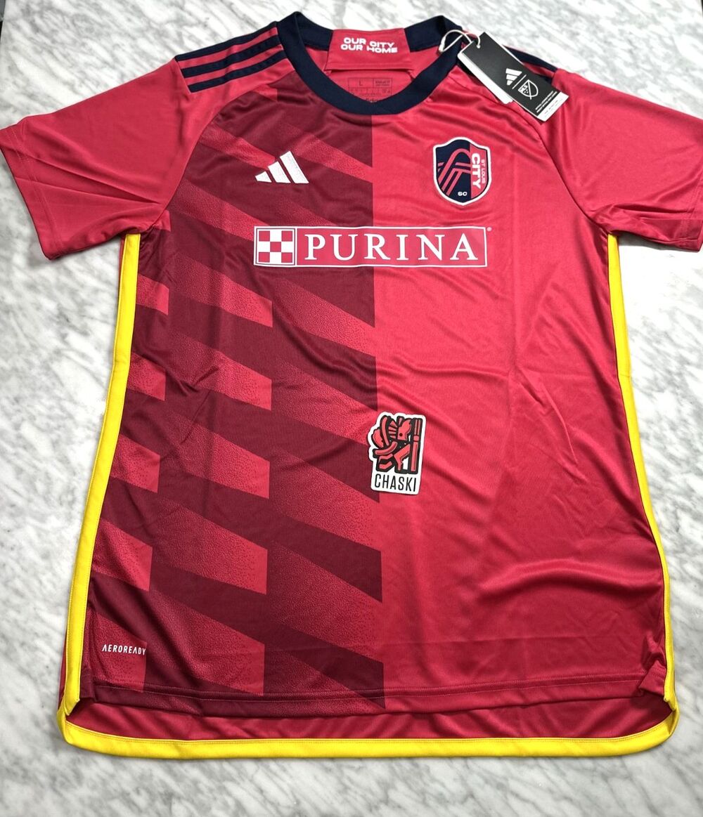 Adidas MLS St. Louis City SC Purina 2023-24 Soccer Women Large Jersey HT9050